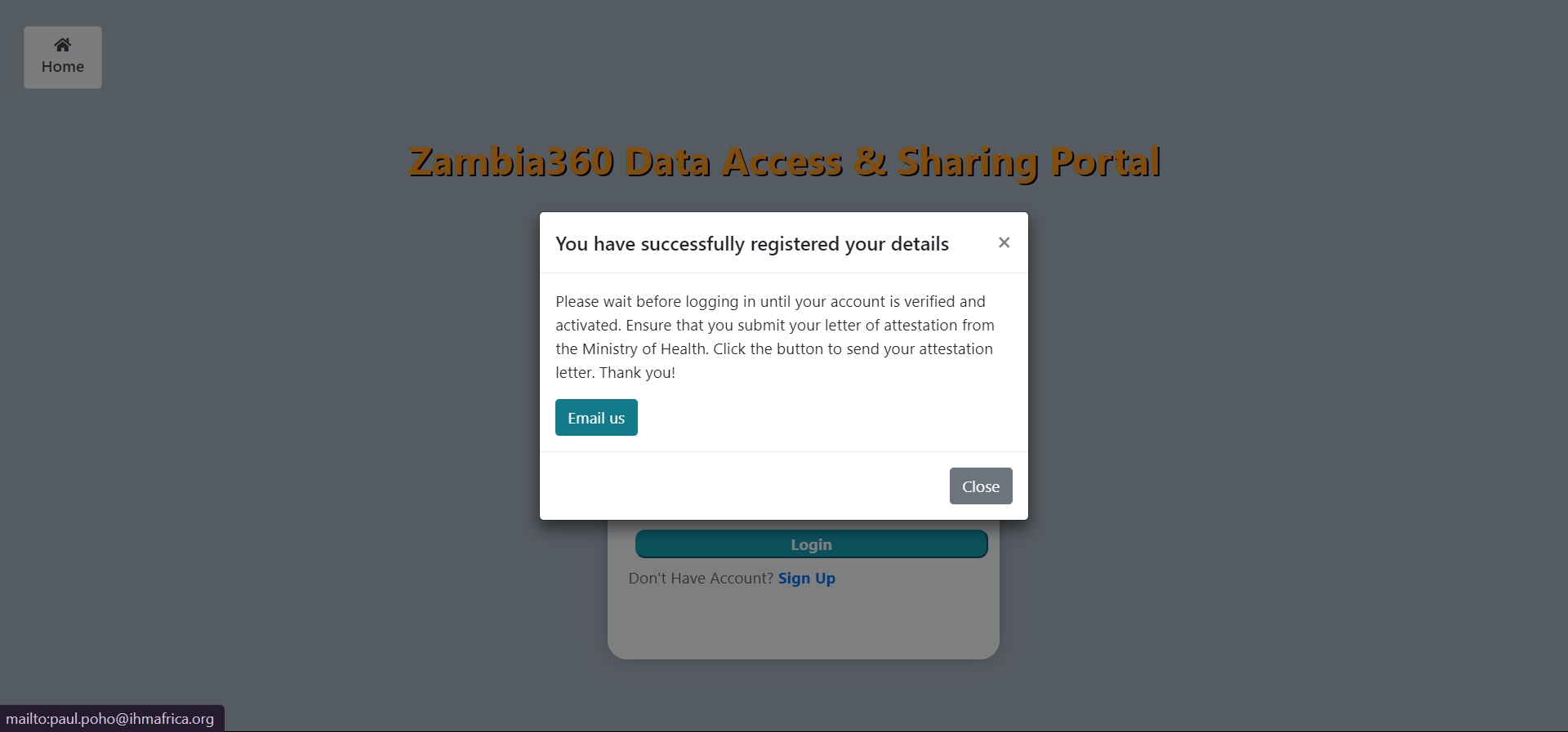 Sign Up Page